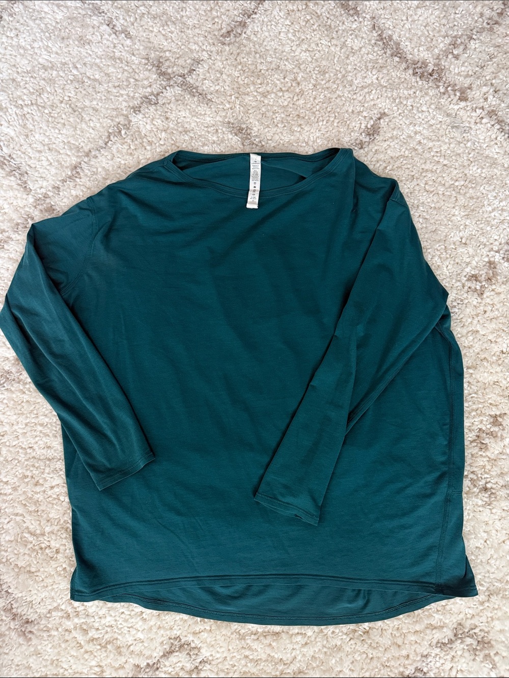 Lululemon Women’s Long-Sleeve Boatneck Top in Deep Teal size 8